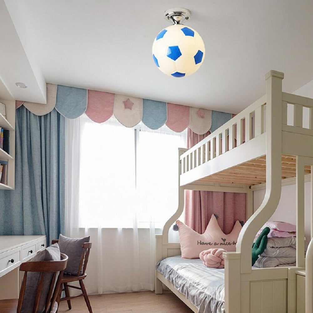 Kids Football Pendant Ceiling Light | Kids Room Decor Lights-ChandeliersDecor