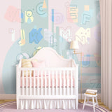 Kids Learning ABCD Nursery Wallpaper - Enhance Learning-ChandeliersDecor