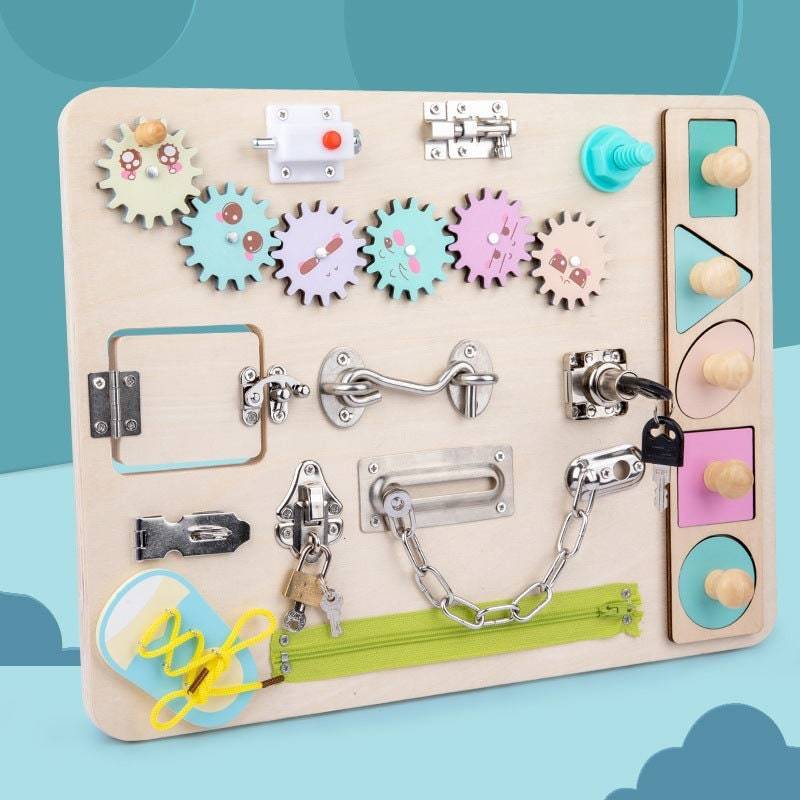 Kids Learning Toys – Busy Activity Board-ChandeliersDecor