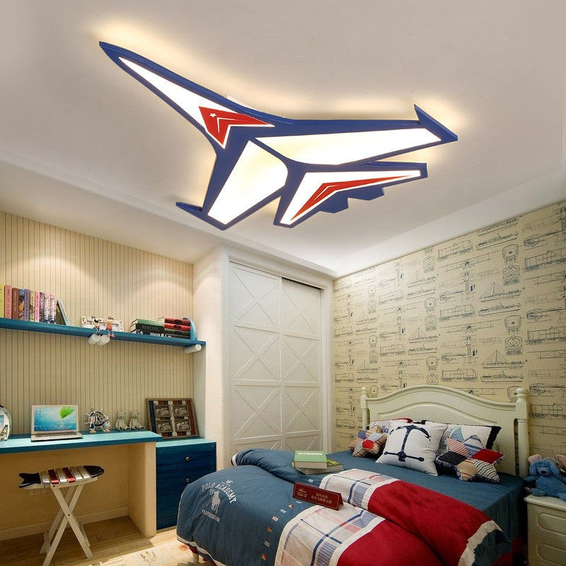 Kids Nursery Aeroplane Light - Your Little Aviator's Room-ChandeliersDecor
