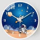 Astronauten-Weltraum-Wanduhr für Kinderzimmer