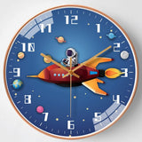 Kids Room Astronaut Space Wall Clock