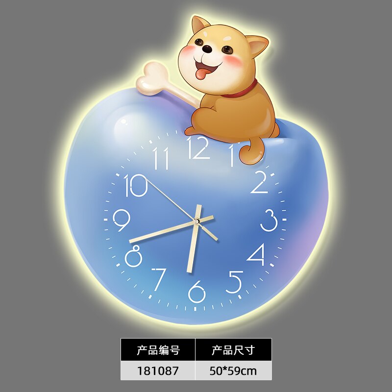 Horloge murale de dessin animé pour chambre d'enfant