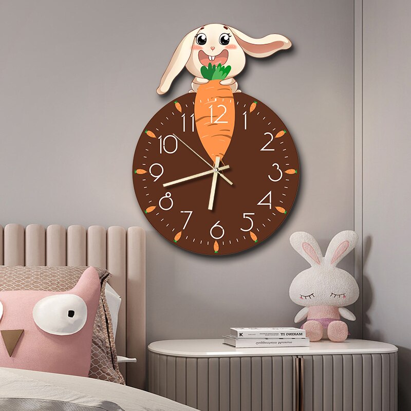 Horloge murale de dessin animé pour chambre d'enfant