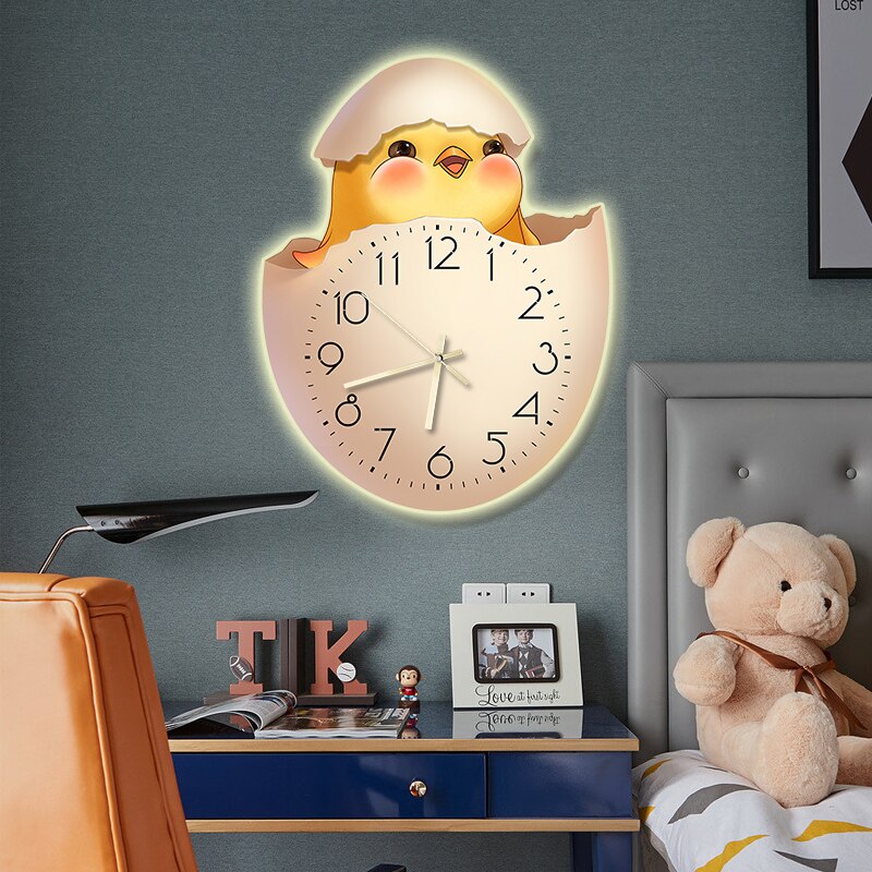 Horloge murale de dessin animé pour chambre d'enfant