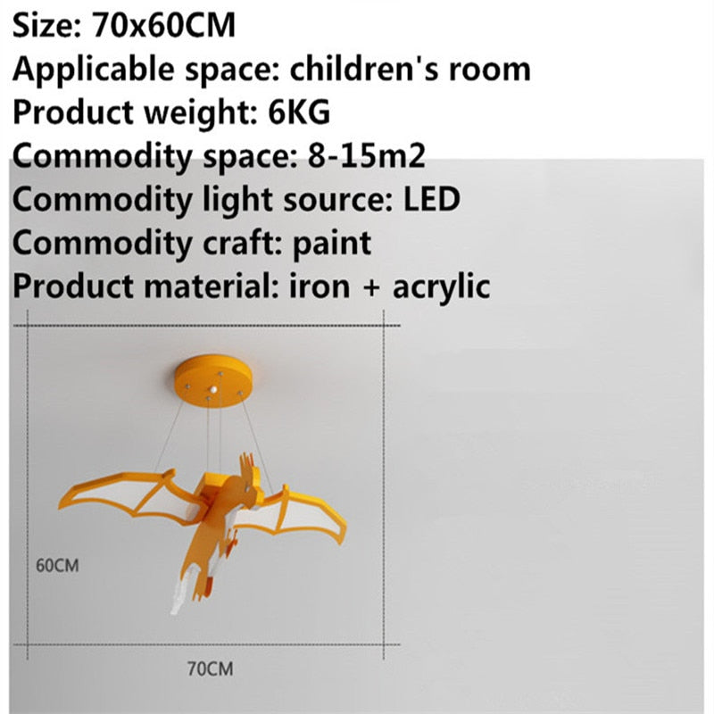 Kids Room Dino Light - Dinosaur Ceiling Chandelier Lights-ChandeliersDecor