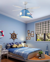 Kids Room Helicopter Ceiling Fan with Light - Art Deco Style-ChandeliersDecor