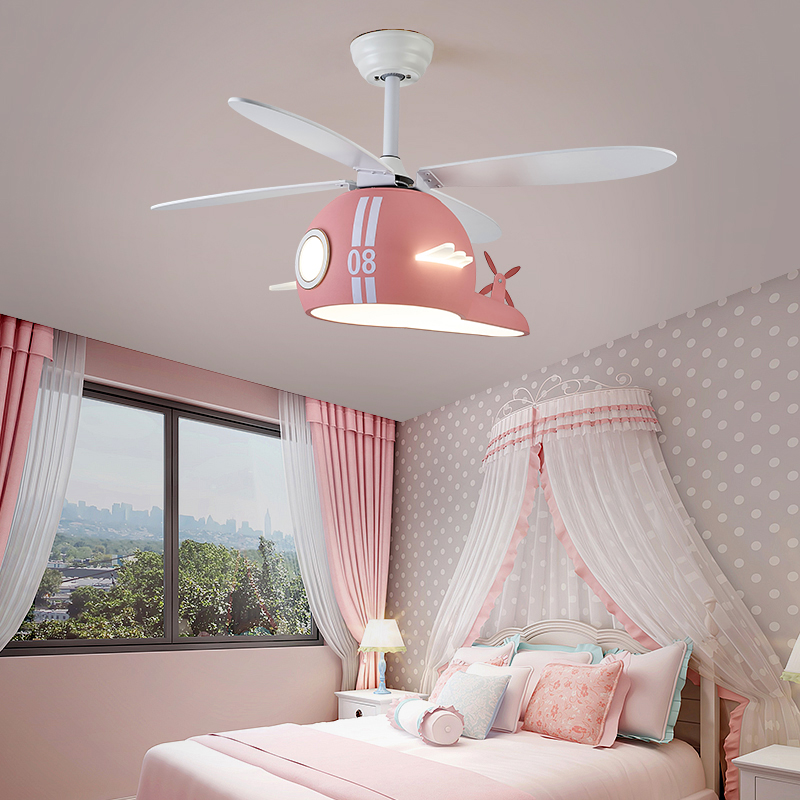 Kids Room Helicopter Ceiling Fan with Light - Art Deco Style-ChandeliersDecor