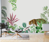 Kids Room Jungle Scene Wallpaper Murals-ChandeliersDecor