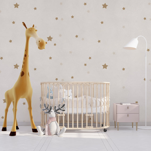 Kids Room Wallpaper Mural - Daylight Stars-ChandeliersDecor