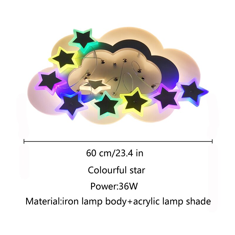 Kids Stars Clouds Ceiling Light | Kids Room Decor Lights-ChandeliersDecor