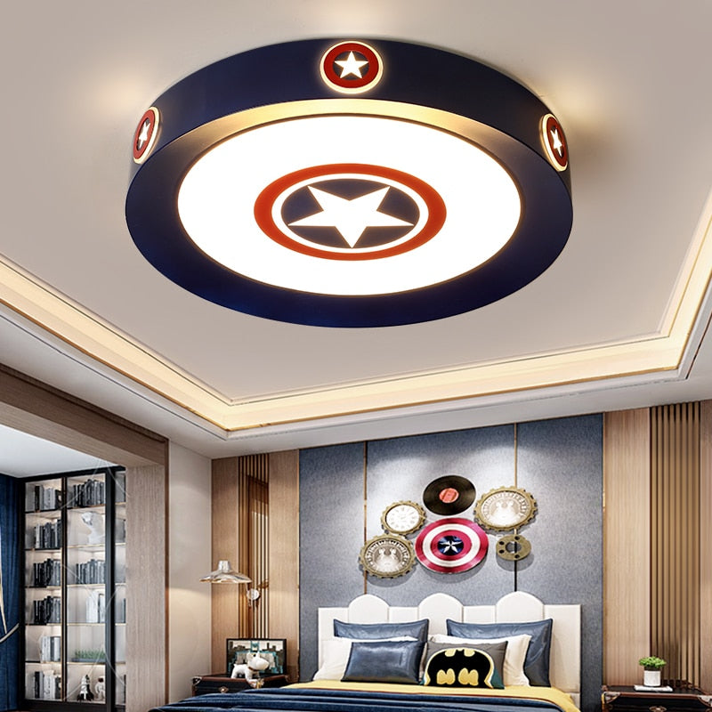 Kids Superman / Captain America Ceiling Light | Kids Room Decor Lights-ChandeliersDecor