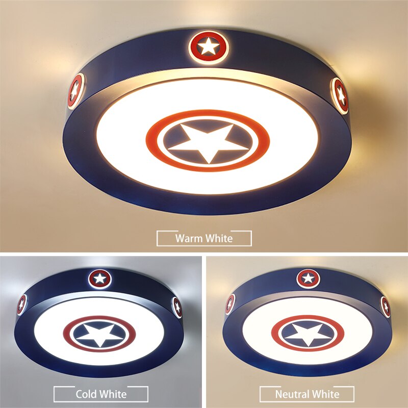 Kids Superman / Captain America Ceiling Light | Kids Room Decor Lights-ChandeliersDecor