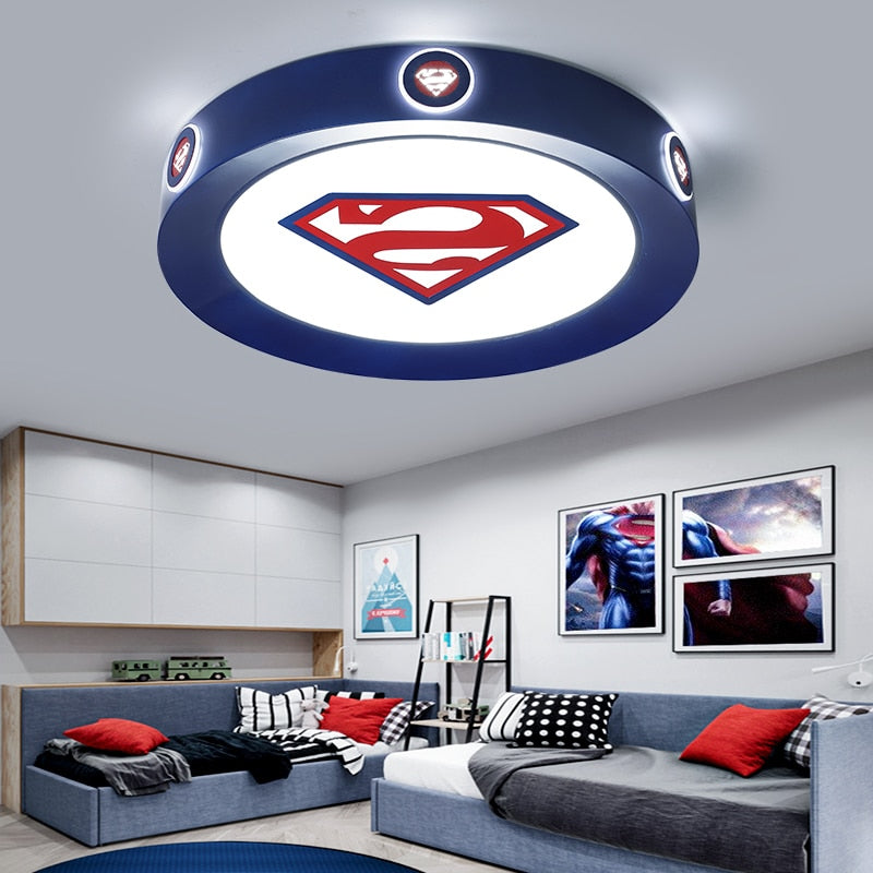 Kids Superman / Captain America Ceiling Light | Kids Room Decor Lights-ChandeliersDecor