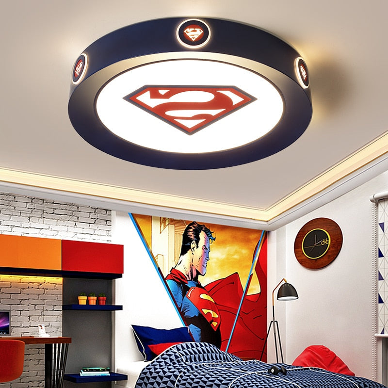 Kids Superman / Captain America Ceiling Light | Kids Room Decor Lights-ChandeliersDecor