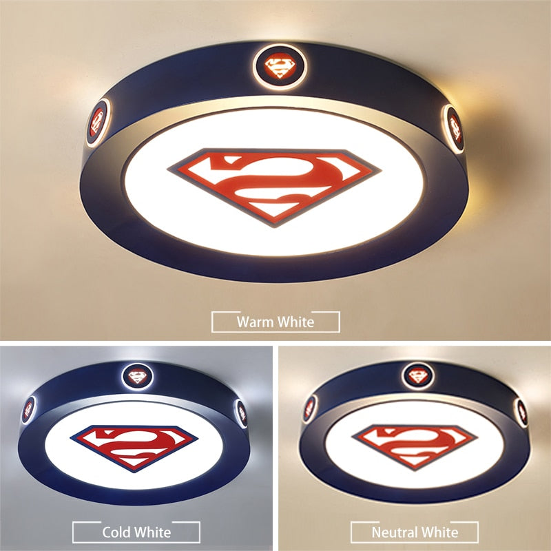 Kids Superman / Captain America Ceiling Light | Kids Room Decor Lights-ChandeliersDecor