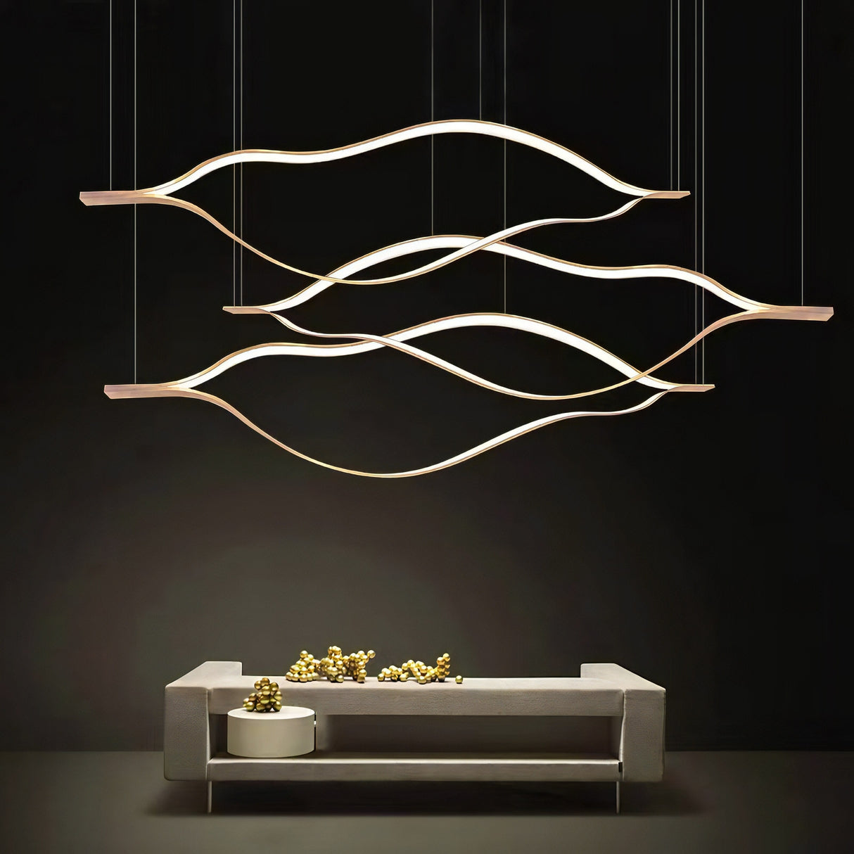 Kiss Acrylic Chandelier: Authentic and Elegant Lighting