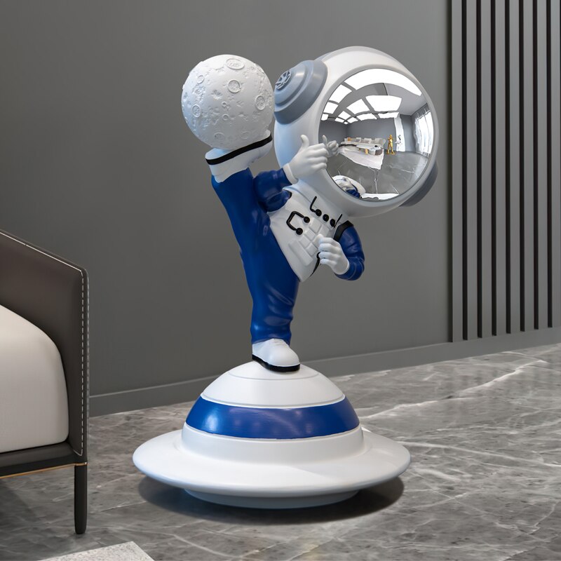 Kung Fu Astronaut Statue: Unique & Exquisite Collectible-ChandeliersDecor