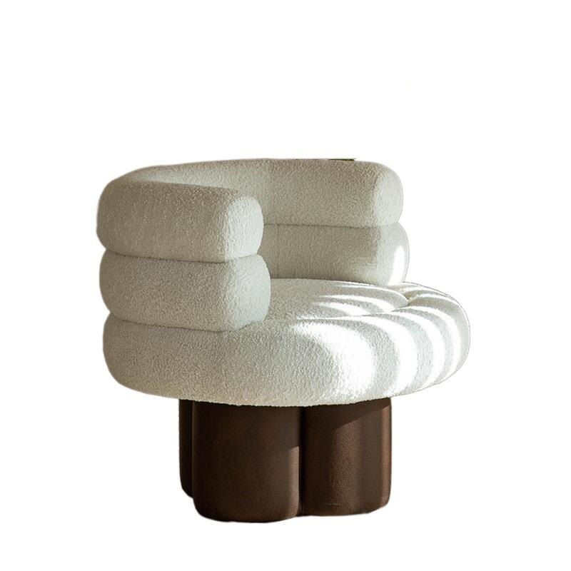 Lamb Velvet Fabric Sofa Chair-ChandeliersDecor