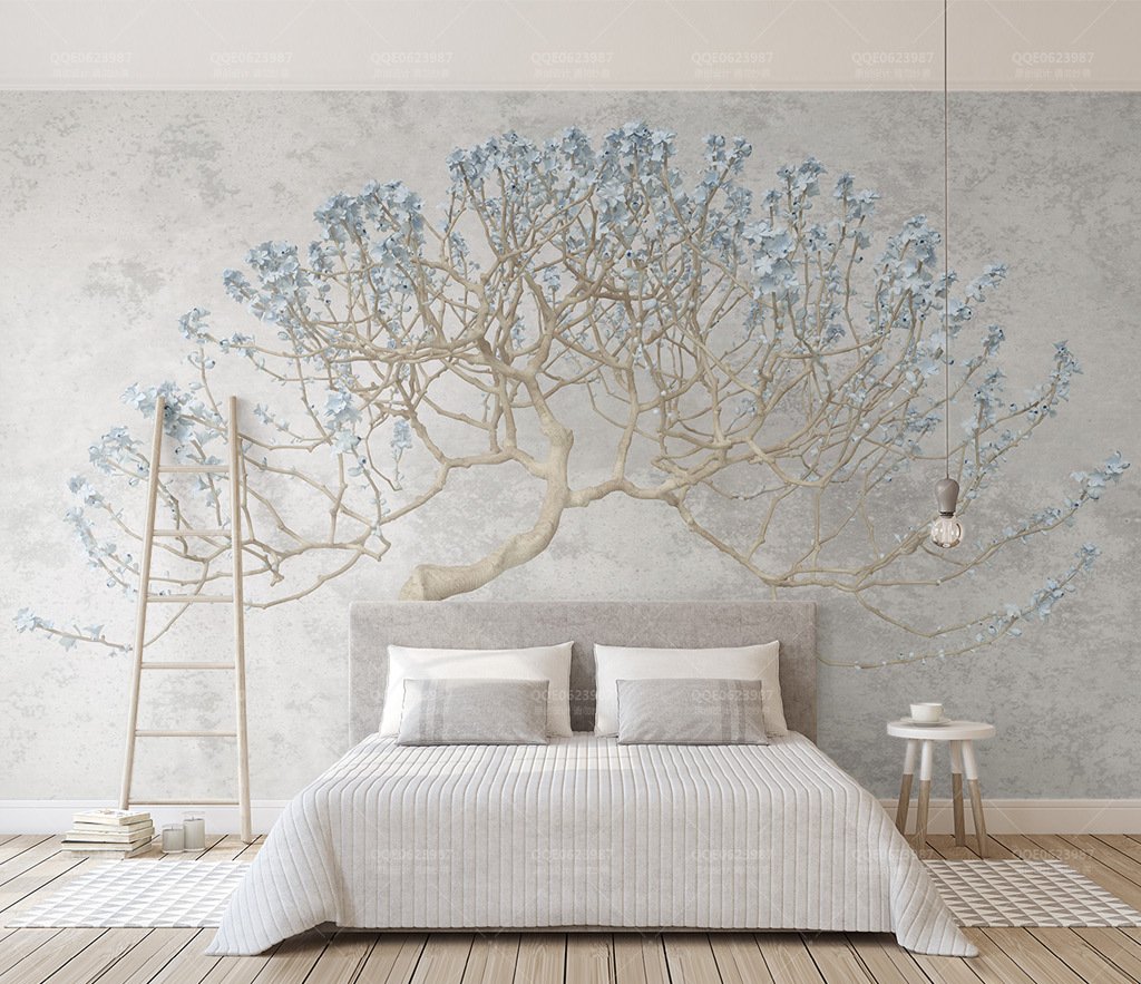 Large 3D Tree Wallpaper Murals - Transform Any Space-ChandeliersDecor