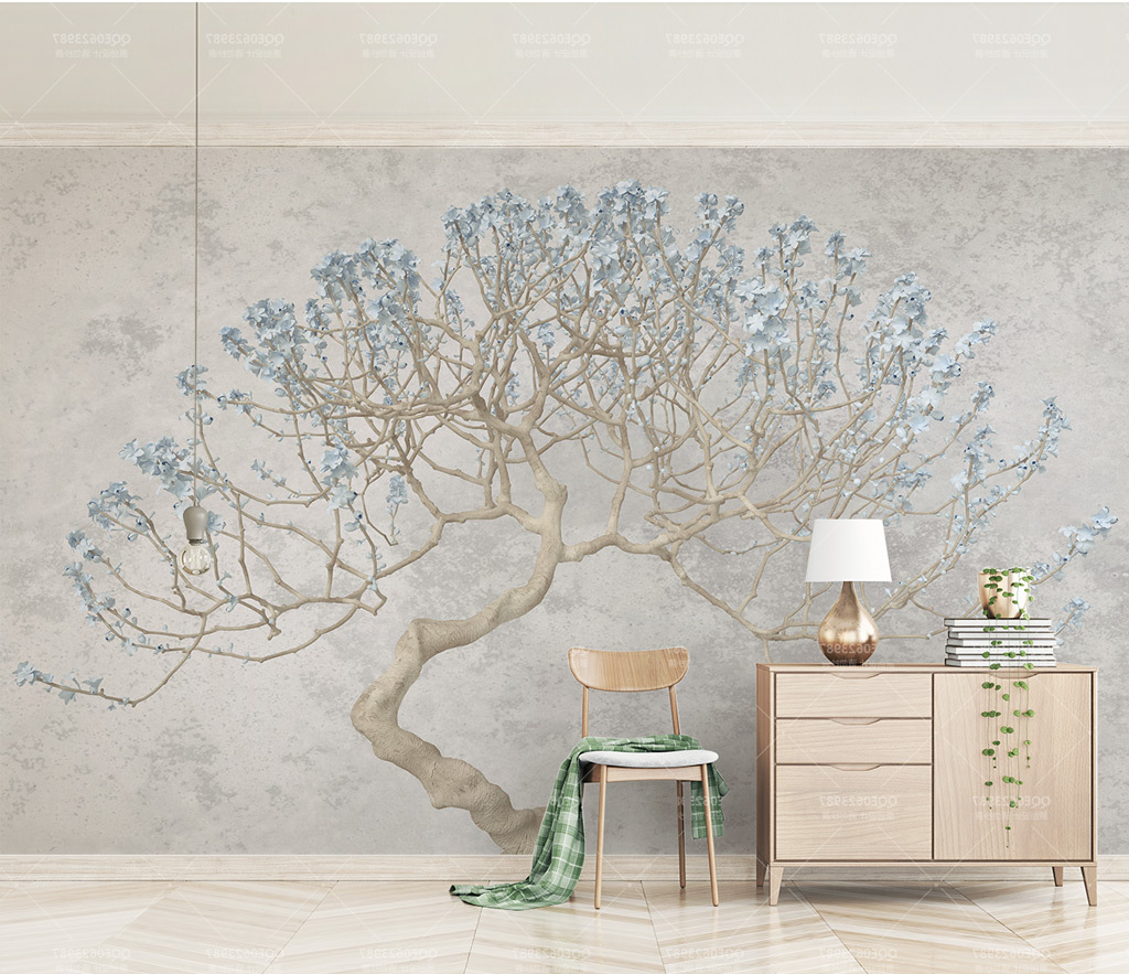 Large 3D Tree Wallpaper Murals - Transform Any Space-ChandeliersDecor