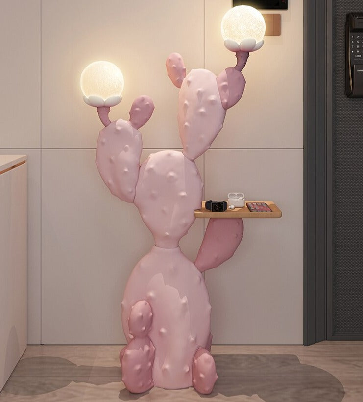 Large Cactus Floor Lamp Statue-ChandeliersDecor