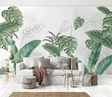 Large Green Leaves - Tropical Wallpaper Murals-ChandeliersDecor.com