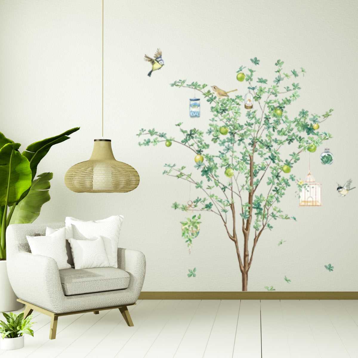 Large Plant Tree Wall Stickers | Nursery Decor Wallpaper
