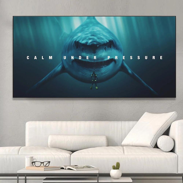 Large Size Animal Shark Canvas Wall Art