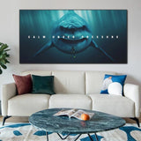 Large Size Animal Shark Canvas Wall Art-ChandeliersDecor