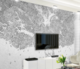Large Tree Sketch Wallpaper Murals - Transform Your Space-ChandeliersDecor.com