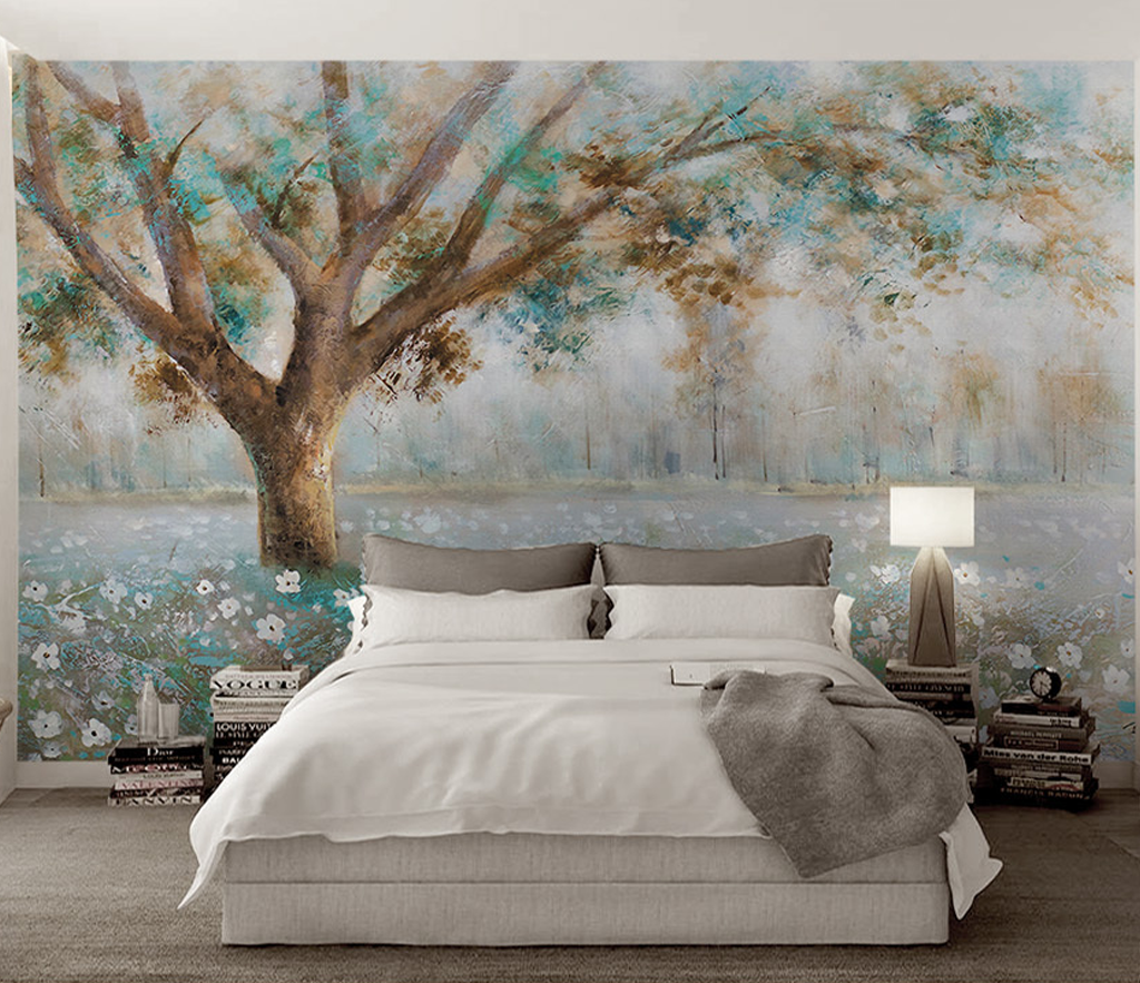 Large Tree Wallpaper Mural - High-Quality Design-ChandeliersDecor