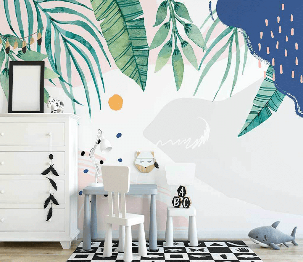 Leaf Art Wallpaper Murals: Stunning Nature-inspired Designs-ChandeliersDecor.com