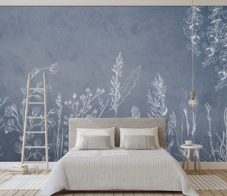 Leaf Feathers Wallpaper Murals-ChandeliersDecor