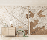 Leaf Lines Zoom Wallpaper Murals-ChandeliersDecor.com