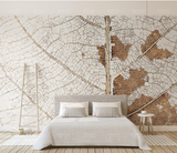 Leaf Lines Zoom Wallpaper Murals-ChandeliersDecor