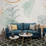 Leaf Sketch Wallpaper Mural: Enhance Your Walls with Style-ChandeliersDecor.com