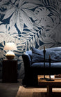 Leaves are Blue Wallpaper Mural-ChandeliersDecor.com