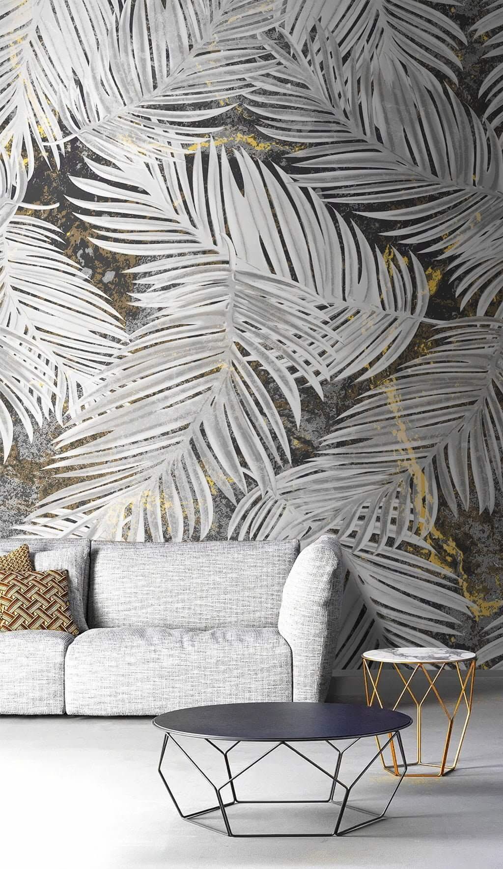 Leaves from the Tree Wallpaper Mural-ChandeliersDecor.com