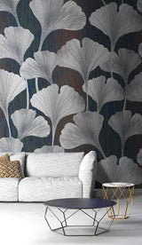 Leaves Petals from the Pond Wallpaper Mural-ChandeliersDecor.com