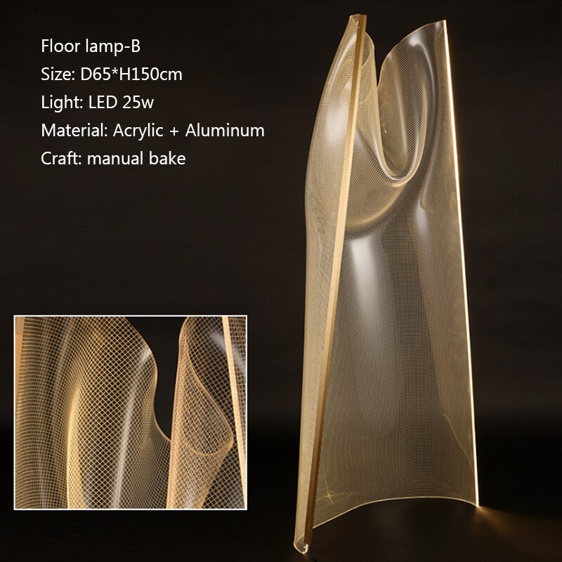 LED Acryl Floor Lamp-ChandeliersDecor