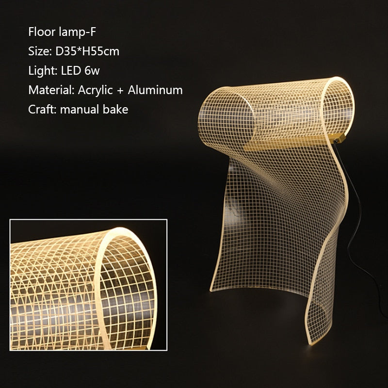 LED Acryl Floor Lamp-ChandeliersDecor