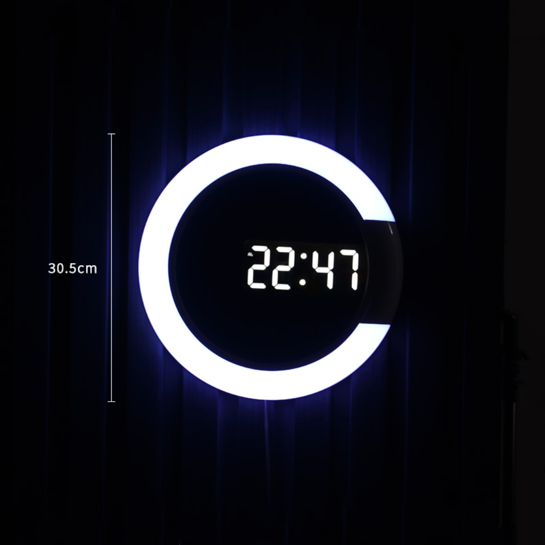 Horloge murale électronique à LED – Affichage de l’heure de haute qualité