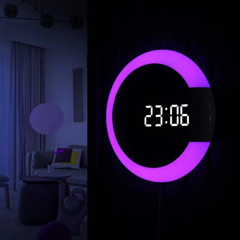 Orologio da parete elettronico a LED - Visualizzazione dell'ora di alta qualità