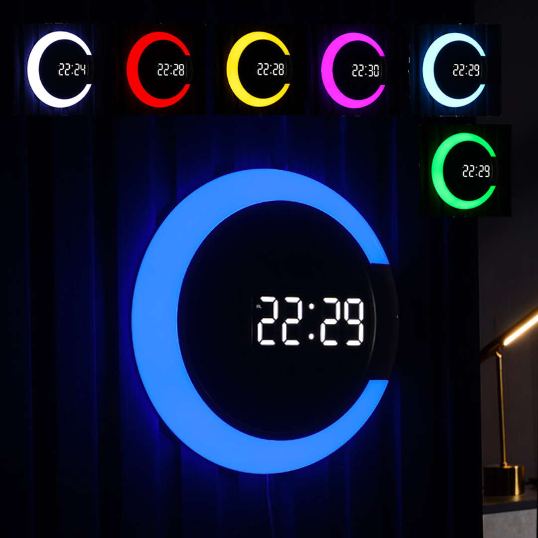 Horloge murale électronique à LED – Affichage de l’heure de haute qualité