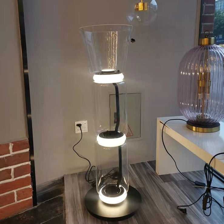 LED Glass Floor Lamp Lighting for Living Room-ChandeliersDecor