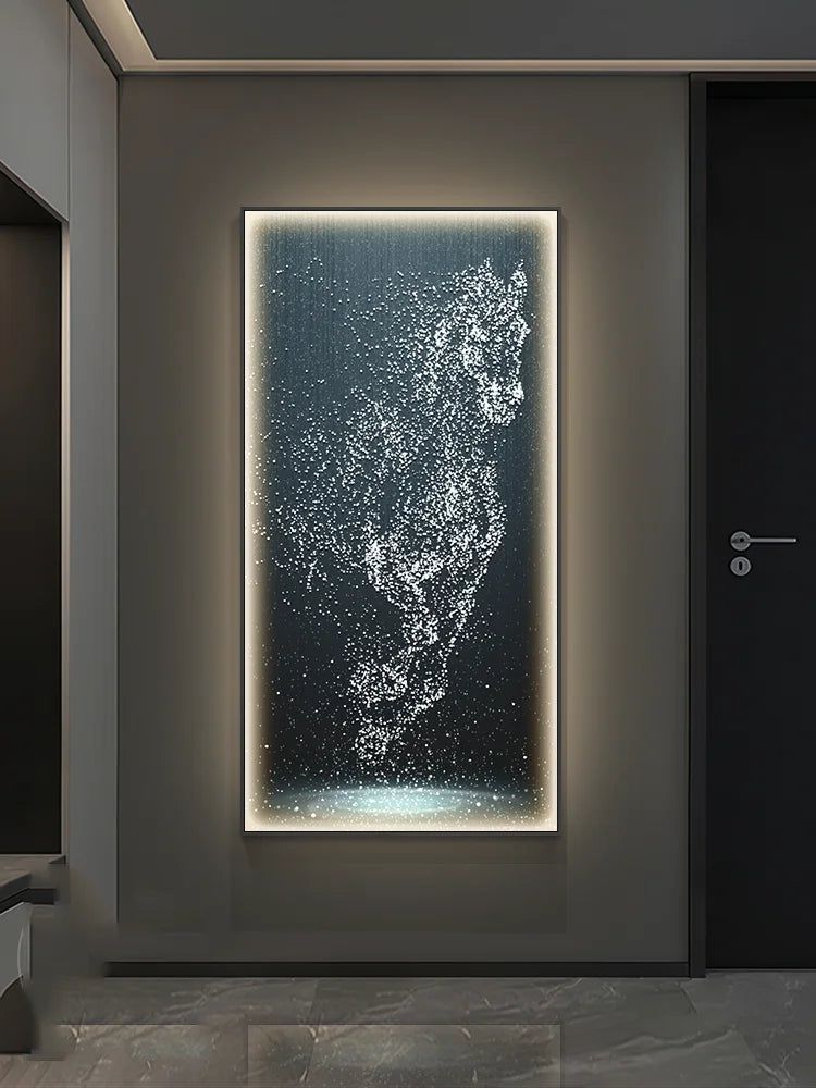 LED Horse Painting - Italian Abstract Decoration-ChandeliersDecor