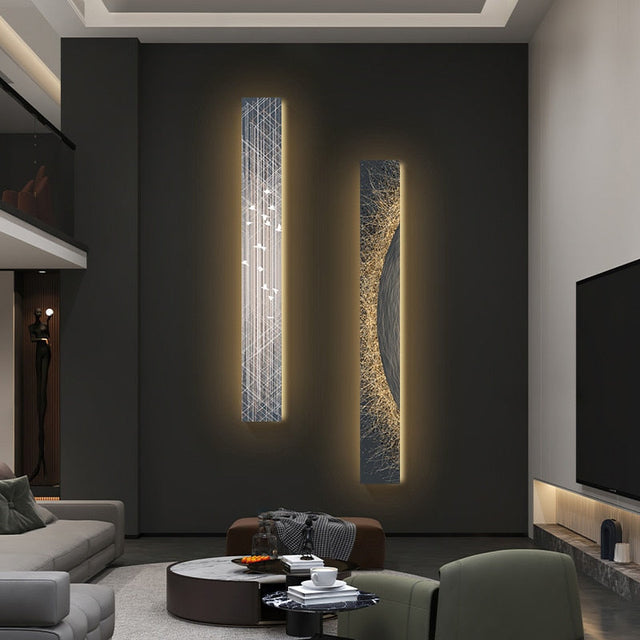 Abstract LED Indoor Panel Wall Lamp