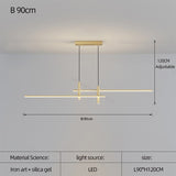 LED Strip Line Chandelier Light-ChandeliersDecor