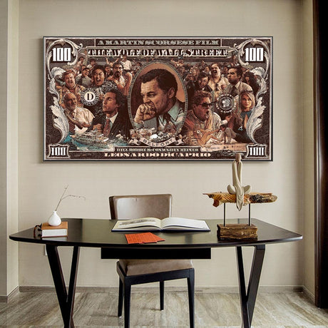 Leonardo Canvas Wall Art - Wolf of Wall Street Poster-ChandeliersDecor